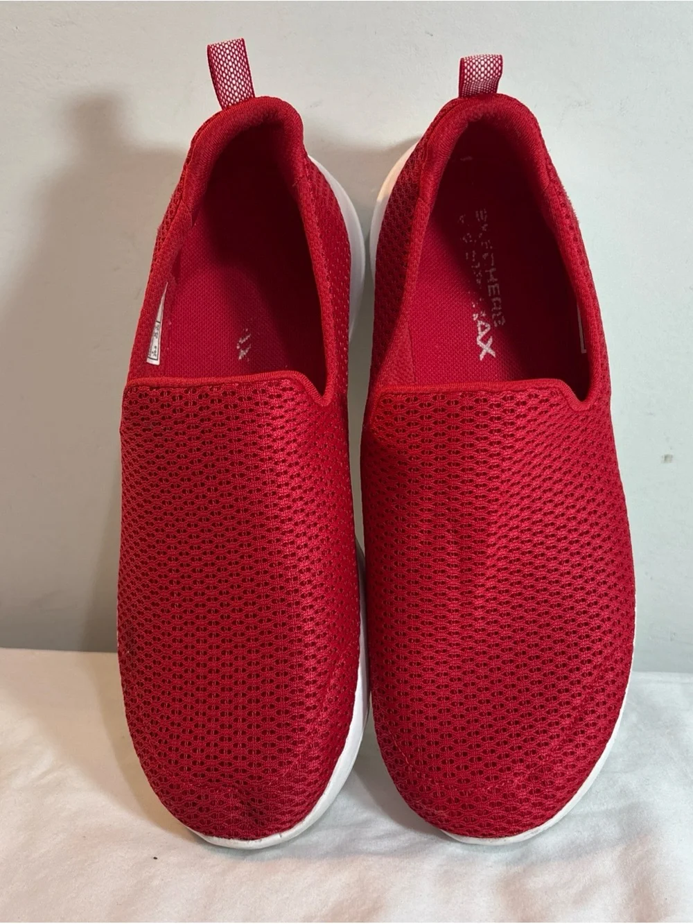 Skechers Red Slip-On Mesh Walking Shoes 8/21